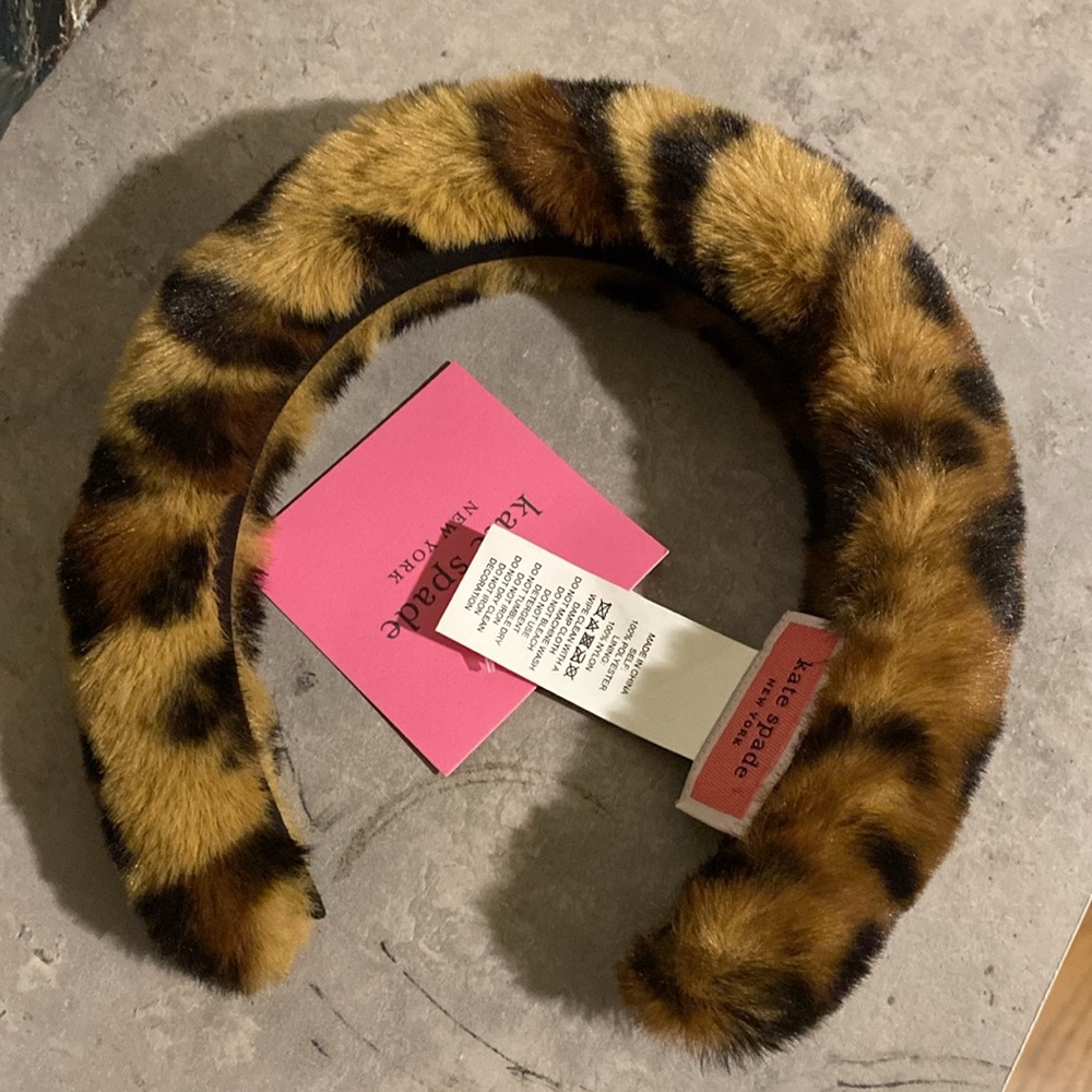Kate Spade Fuzzy Cheetah Headband